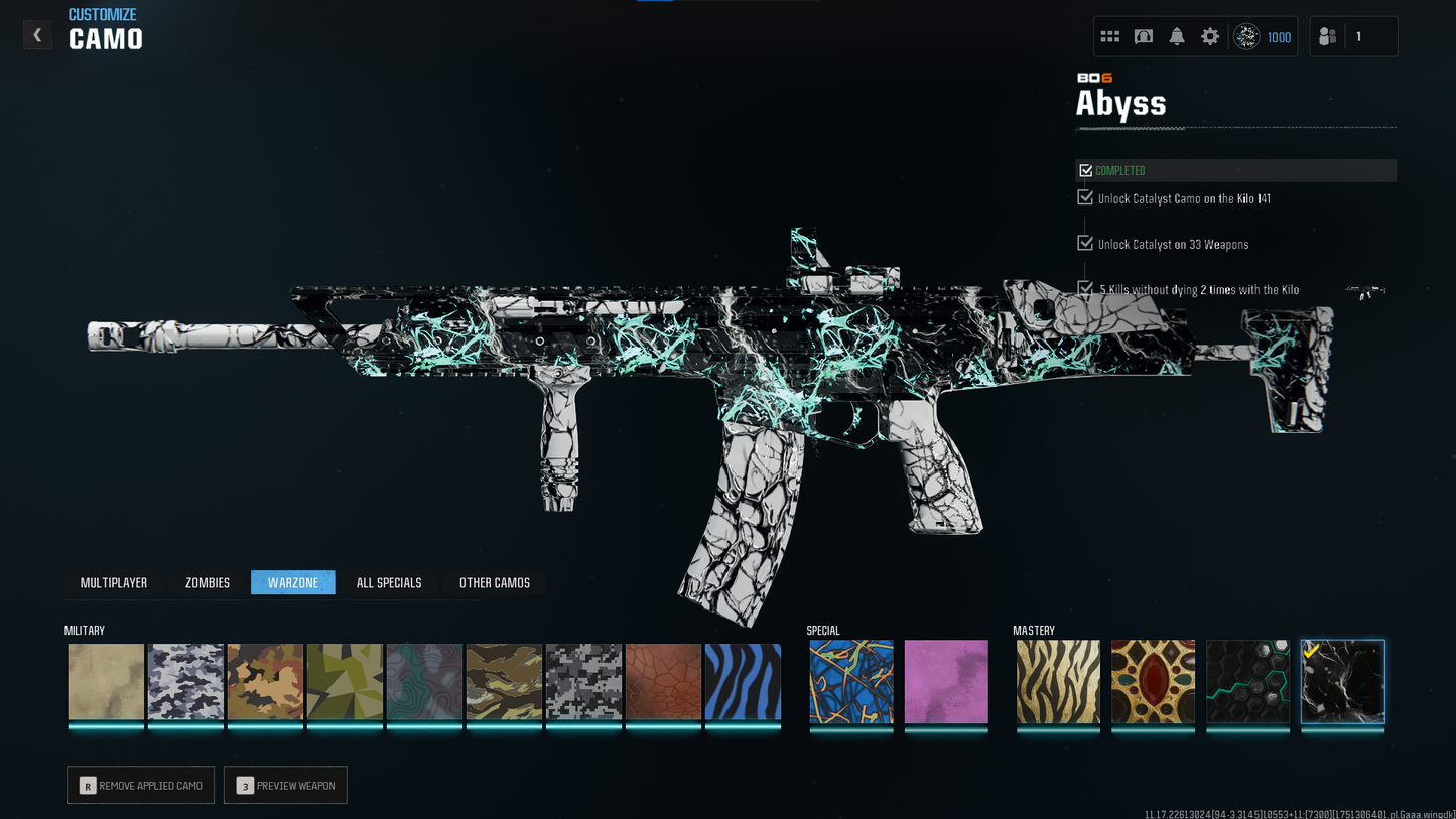 ๐ฅ BO6 EVERYTHING UNLOCKED ๐ฅ Dark Matter + Nebula + Abyss ๐ Prestige Legend ๐ Level 1000 ๐ All Guns Maxed ๐ 2000+ Camos ๐จ Season 3 & 4 Battle Passes Purchased ๐ All Pictures Attached ๐ Full Access ๐ Linkable to: Steam , Battle.net, PSN, Xbox ๐น๏ธ #avKRqu