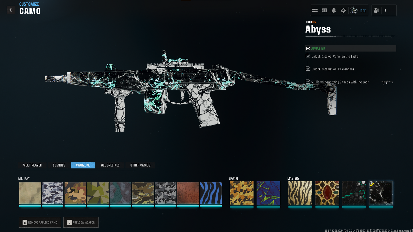 ๐ฅ BO6 EVERYTHING UNLOCKED ๐ฅ Dark Matter + Nebula + Abyss ๐ Prestige Legend ๐ Level 1000 ๐ All Guns Maxed ๐ 2000+ Camos ๐จ Season 3 & 4 Battle Passes Purchased ๐ All Pictures Attached ๐ Full Access ๐ Linkable to: Steam , Battle.net, PSN, Xbox ๐น๏ธ #avKRqu
