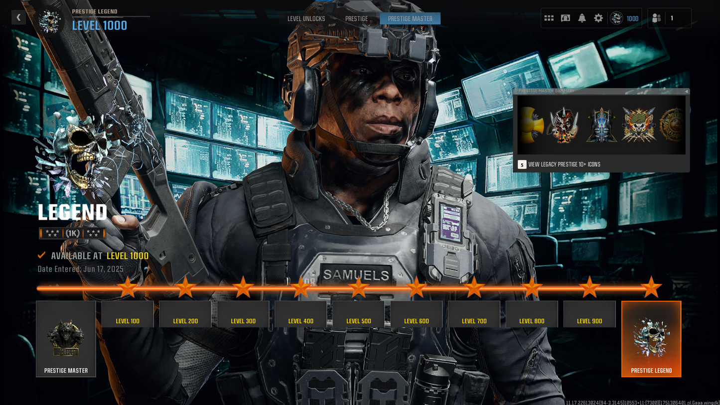 ๐ฅ BO6 EVERYTHING UNLOCKED ๐ฅ Dark Matter + Nebula + Abyss ๐ Prestige Legend ๐ Level 1000 ๐ All Guns Maxed ๐ 2000+ Camos ๐จ Season 3 & 4 Battle Passes Purchased ๐ All Pictures Attached ๐ Full Access ๐ Linkable to: Steam , Battle.net, PSN, Xbox ๐น๏ธ #avKRqu