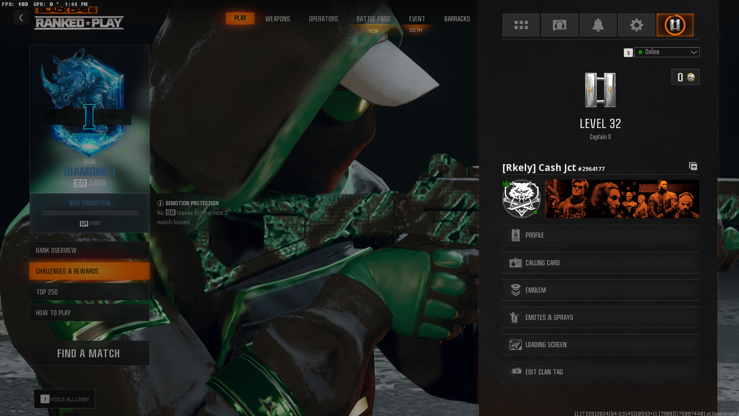 ๐๐ฅ BO6 DIAMOND ELITE ACCOUNT ๐๐ฅ โก SR 5404 | ๐ SEASON 4 CHAMP ๐ฅ 18 META OPERATORS | ๐ PRESTIGE-READY ๐ INSTANT LINK: Steam | BNET๐ป | PSN๐ฏ | Xbox๐
๐ฎ BLACK OPS 6 #FfKD4K