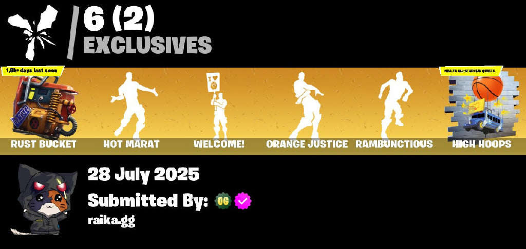 18 SKINS | HOT MARAT|RAMBUNCTIOUS|RUST BUCKET|ORANGE JUSTICE|DJ YONDER | 850 VBUCKS