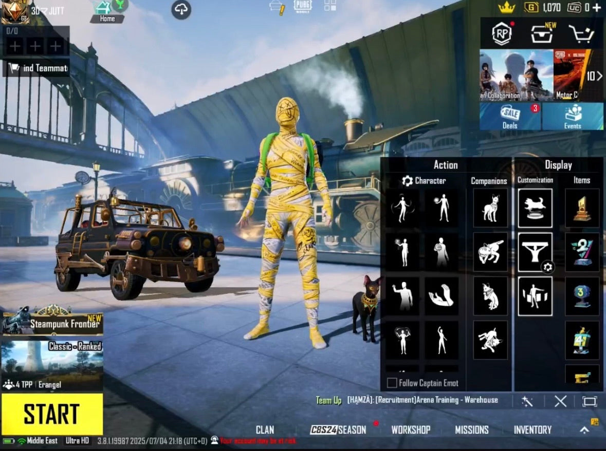 π₯ ULTIMATE MUMMY ACCOUNT | 23X Gunlab | Mythic Lobby | LVL 4 Glacier π Duo Mummy + Yellow Mummy + 51 Mythics | Premium Inventory #WgIiWs