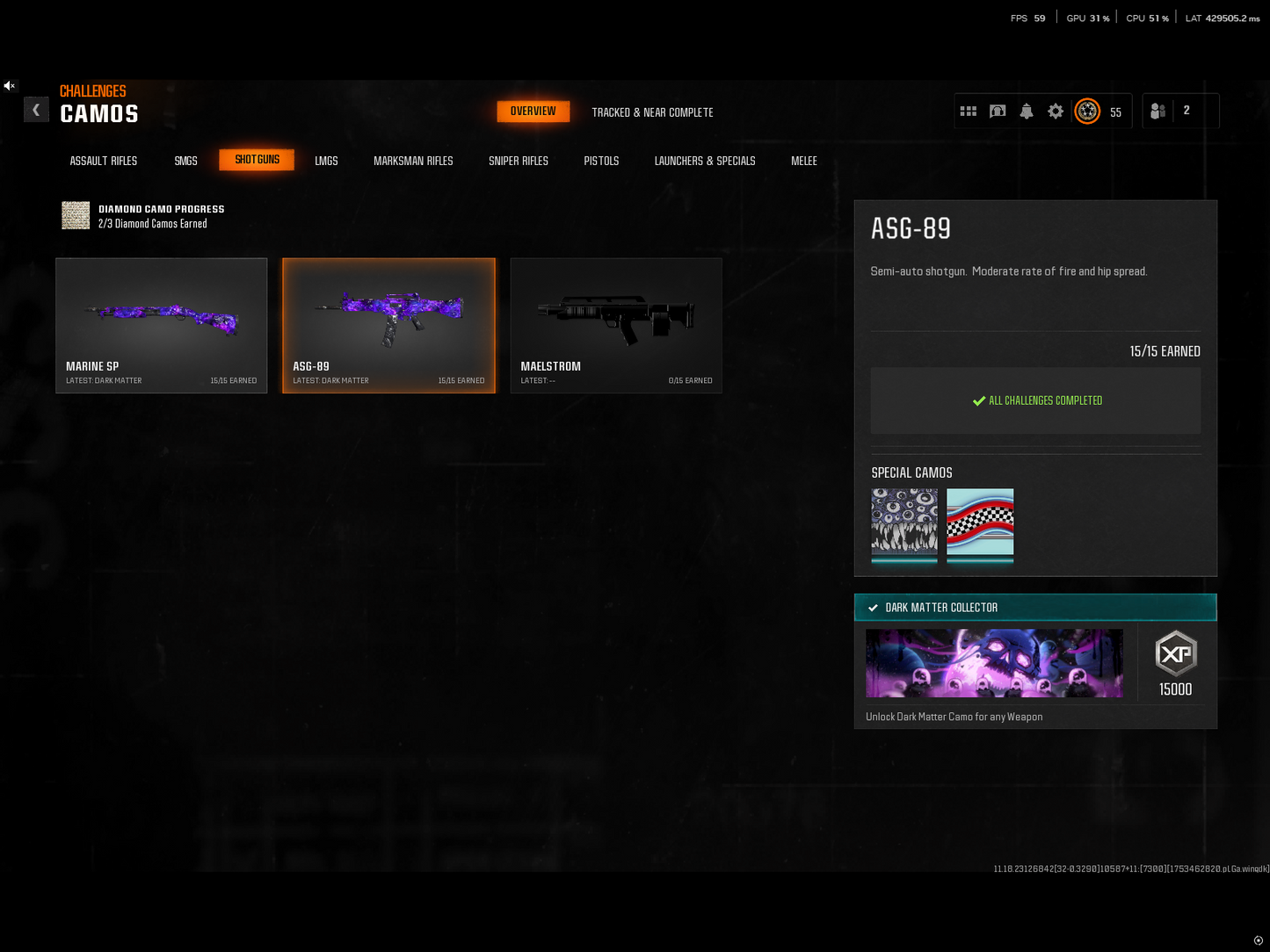 📀 BO6 + WZ4 | ✨ 33x Dark Matter Skins | 🎯 9x META Loadouts (Sniper, Fear1, Krig C, LC10...) 🧱 Level 55 | 🧿 50 Wins Secured | 🎮 Crossplay Ready: Steam • BNET • PSN • Xbox #DvRduK