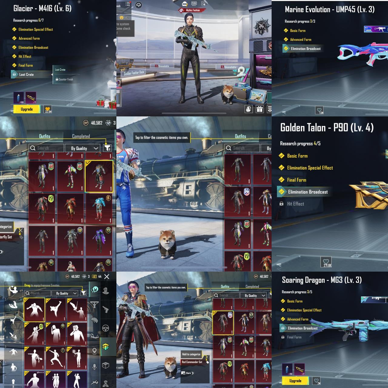 CHEAP M416 Glacier LVL-6 + PP-90 GOLDEN LVL-4 + SOARING MG-3 LVL-3 + 2X CONQUERER + EXTRA RARE MYTHICS + M.F 85 + 20× GUN-LABS COMBO #O7P2Q5R