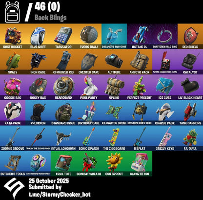 [PC/XBL/PSN]?28 Skins?Blue Team Leader?Blue Striker?Prodigy?Blitz Knight?Pig the Butcher?Default Pickaxe?Outlaw's Whipknives?Storm's Maw?BRSeason1?200 VB