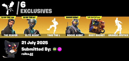 ⭐[PC/PSN/XBOX] 26 skins | The Reaper | Elite Agent | Take The L | Rogue Agent | Carbide | Drift | Dark Voyager | Calamity | Valor | Sun Strider | Battlehawk | 350 VB