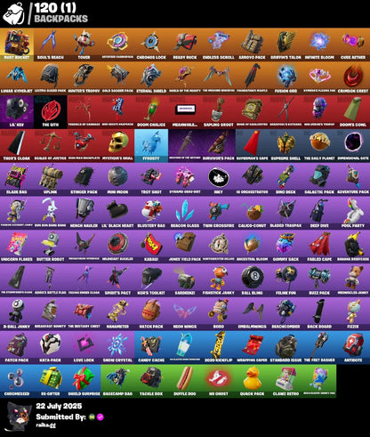 [PC/PSN/XBOX] 108 skins | Gold Midas | Gold Brutus | Gold Meowscles | Rust Bucket | Verve | Rage | Astroworld Cyclone | Monster Team Banner | 1100 VB