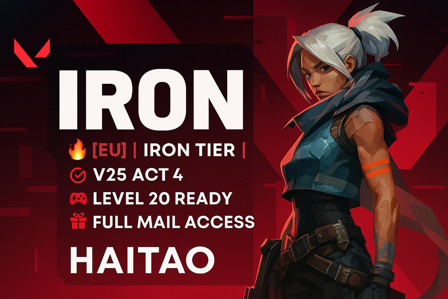 🧨 【EU SERVER】| 🛠 Iron Rank | 🌠 V25 ACT 4 | 🧩 Level 20 Achieved | 🎀 Exclusive Rewards | 📨 Email Fully Yours  1bDzNs