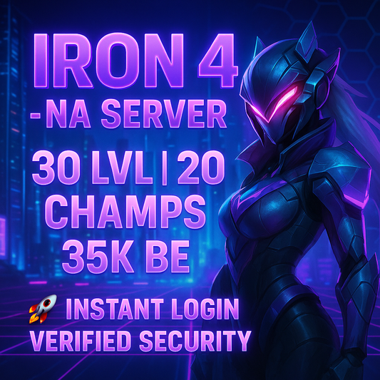 🎲 Iron IV [NA] | 🎓 Honor Level 3 | 🧿 Level 30 Milestone | 🧵 47k+ Blue Essence | 🧳 Secure Ownership | 🕊️ Email Free | ⚡ Ready to Play #rfj9UU