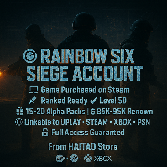 🛡️ Rainbow Six Siege | 🧭 Level 50 | 🎊 15-20 Alpha Packs | 🪙 85k ⸱ 100,000 Renown Maxed | 🔗 Connected to All Platforms | 🔓 Total Ownership