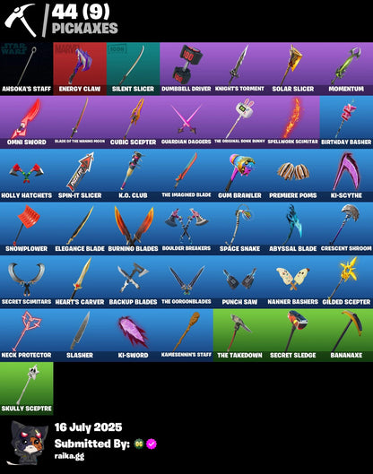 ✨[PC/PSN/XBOX]✨32 skins | The Imagined | Cyclo | Kado Thorne | The Origin | Krrsantan | Ahsoka Tano | Doctor Strange | Prowler | Polar Peely | Khaby Lame | 1100 VB