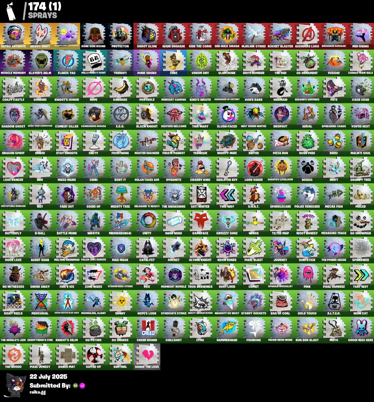 ⭐[PC/PSN/XBOX]✨105 skins ✨ Gold Meowscles | Gold Brutus | Gold Midas | Point It Out | Hot Marat | Rage | Take The Elf | Astroworld Cyclone | Astro Jack | 300 VB
