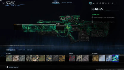 BO7 Genesis Camo Hand Unlock Service (Final Campaign Mastery) | Moonstone , Chroma Flux l 100% Safe