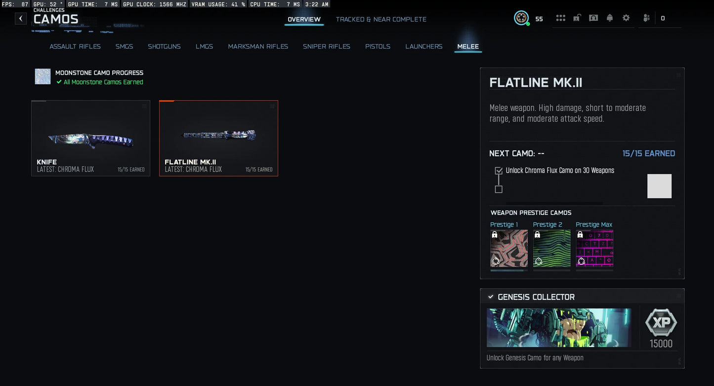 BO7 Genesis Camo Hand Unlock Service (Final Campaign Mastery) | Moonstone , Chroma Flux l 100% Safe