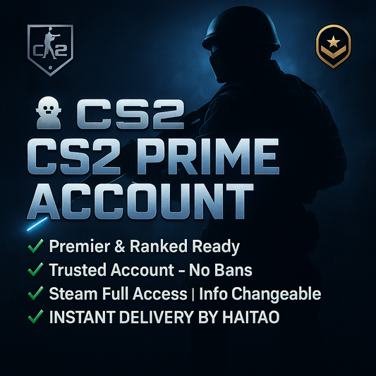 〽️ CS2 ✔️ Prime Account ✔️ Premier Ready ✔️ Ranked Ready ✔️ Trusted Account ✔️ Not Banned Anywhere ✔️ Steam Full Access ✔️ Instant Delivery By Haitao ✔️ Changeable Info
