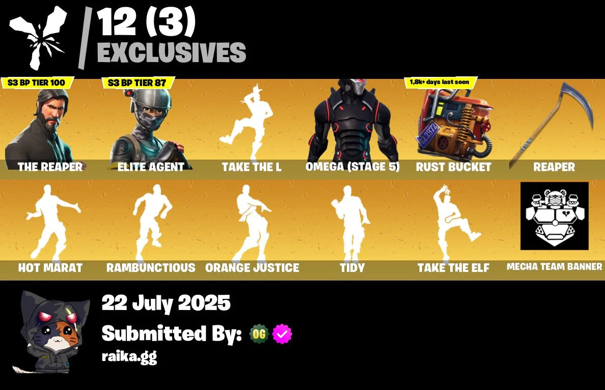 ⭐[PC/PSN/XBOX] 41 skins | The Reaper | Elite Agent | Take The L | Omega (stage 5) | Rust Bucket | Reaper | Hot Marat | Rambunctious | Orange Justice | Tidy | 150 VB