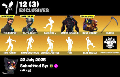 ⭐[PC/PSN/XBOX] 41 skins | The Reaper | Elite Agent | Take The L | Omega (stage 5) | Rust Bucket | Reaper | Hot Marat | Rambunctious | Orange Justice | Tidy | 150 VB