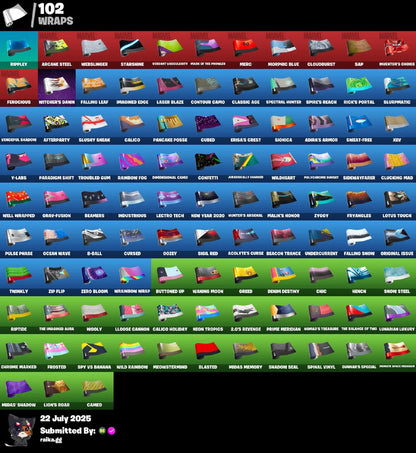 [PC/PSN/XBOX] 108 skins | Gold Midas | Gold Brutus | Gold Meowscles | Rust Bucket | Verve | Rage | Astroworld Cyclone | Monster Team Banner | 1100 VB