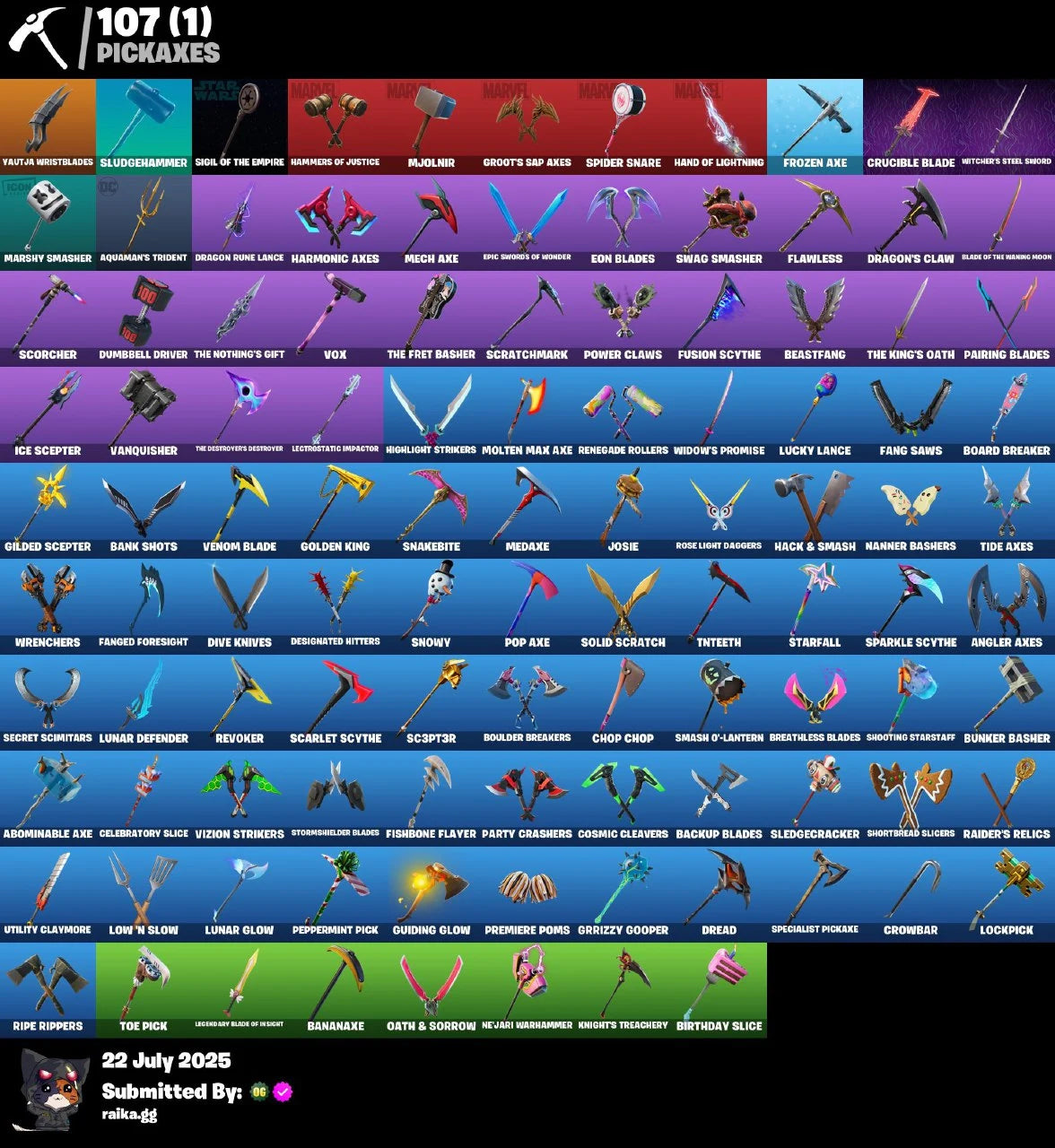⭐[PC/PSN/XBOX]✨105 skins ✨ Gold Meowscles | Gold Brutus | Gold Midas | Point It Out | Hot Marat | Rage | Take The Elf | Astroworld Cyclone | Astro Jack | 300 VB