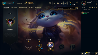 💓 Fast 💓 Season 15 💓 NA 💓 IRON IV 0LP 💓 BE 47,000 💓 Champions 20 💓 5x Skin Shards 💓 0W/ 1L Placements 💓 North America 💓 Season 15 Split 3 Ready 💓 Handmade 💓 #ZjXHnd