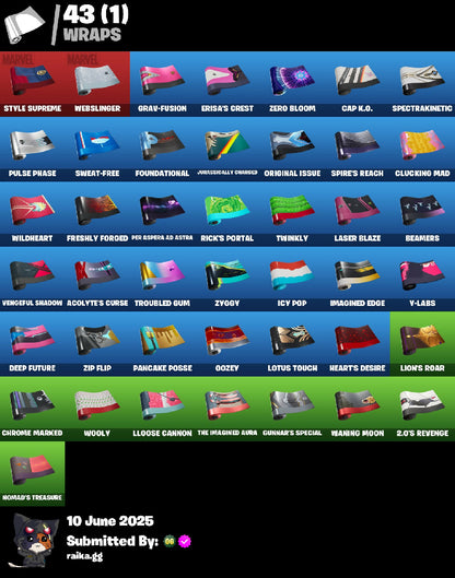 ?[PC/PSN/XBL]? 51 skins ? Marshmello ? Spiderman? Ryu ? Joey ? Menace ? Raz ? Ronin ? Kymera ? Predator ? The Origin ? The Imagined ? The Foundation ? Spire Assassin ? Hunter