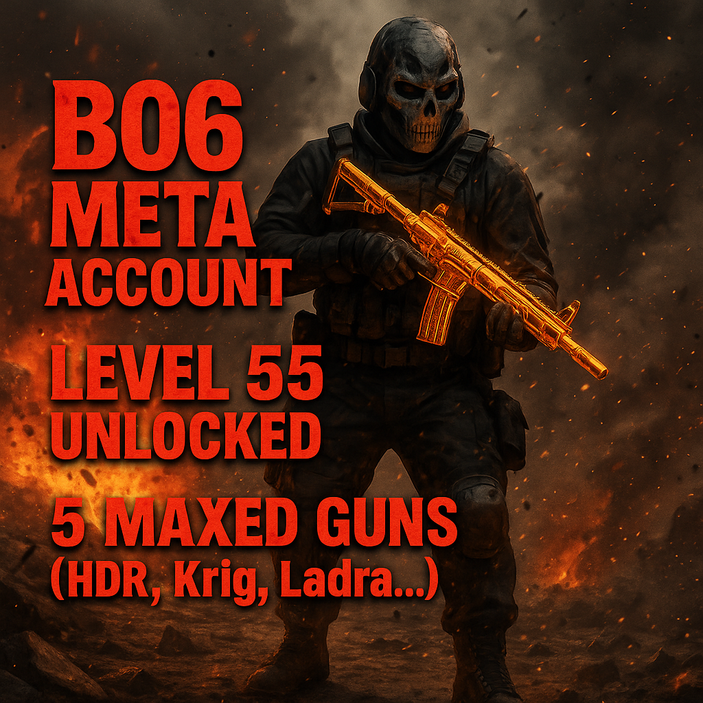 ⚡ BO6 GOD-TIER ACCOUNT | 💣 5 MAXED GUNS (Ladra, Krig C, HDR, LC10, PP-919) 🔺 Level 55 Prestige | 🏆 WZ4 Predator Mode On 🎯 30 Top 1% Finishes | 🔓 Fully Unlocked 🔗 Instant Login: Steam / BNET / PSN / Xbox
