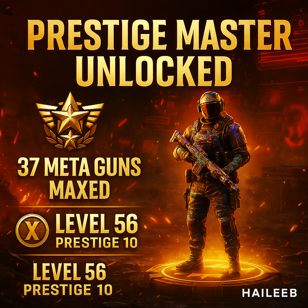 🥇 Prestige Master + Level 56 🔋 37 Guns Maxed 🪙 Prestige 10 📜 Full Access 🕹️ Linkable to: Steam, Battle.net, PSN, Xbox 🪖 Warzone 4 Ranked Ready #CfQimC