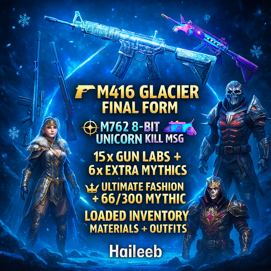 👑DOUBLE ULTIMATE  | GLACIER LVL 6 | X SUIT ANUKHRA 2 STAR| PHARAOH LVL 1 | M4xUMP COMBO |C2S6 CONQUER 🥀