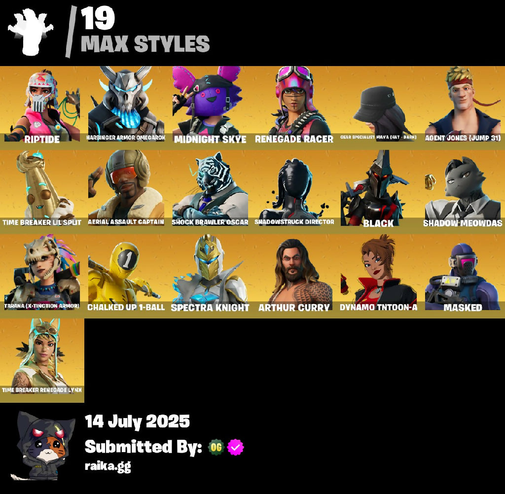 {PC/XBOX/NINTENDO} 68 skins | Fixer | Sultura | Lina Scorch | Cobalt Snowfoot | Midas | Fade | Spectra Knight | Raz | Gear Specialist Maya