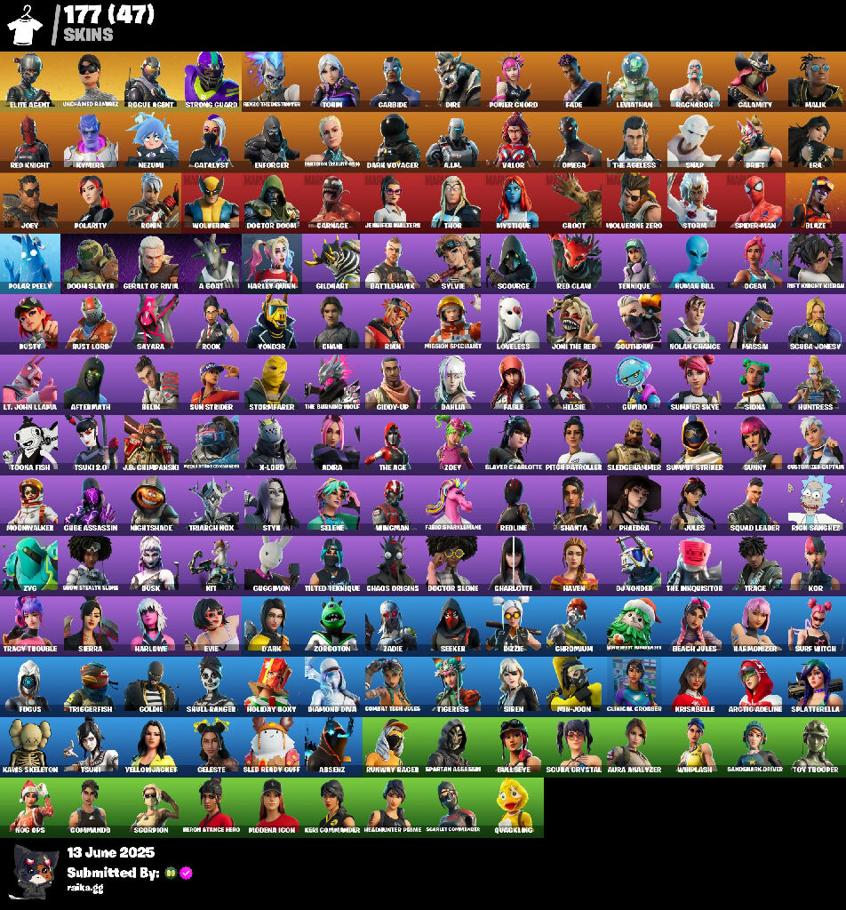 [PC/XBL/NINTENDO] 180 skins | Elite Agent | Take The L | Unchained Ramirez | Rogue Agent | Strong Guard | Renzo the Destroyer | Torin | Carbide | Dire | 500 VB