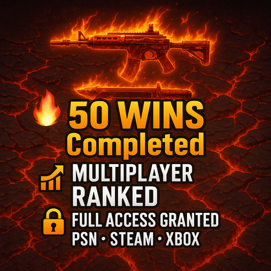 🔥 HOT DEAL – 🌐 BO6 🌐 | ⚡ 50 Wins Finished | 🏅 50 Multiplayer Wins | 🔧 Rank Ready | 📝 Customizable Access | 🎮 Linkable 💻 Steam / Battle.net / PlayStation / Xbox #ywSuz2
