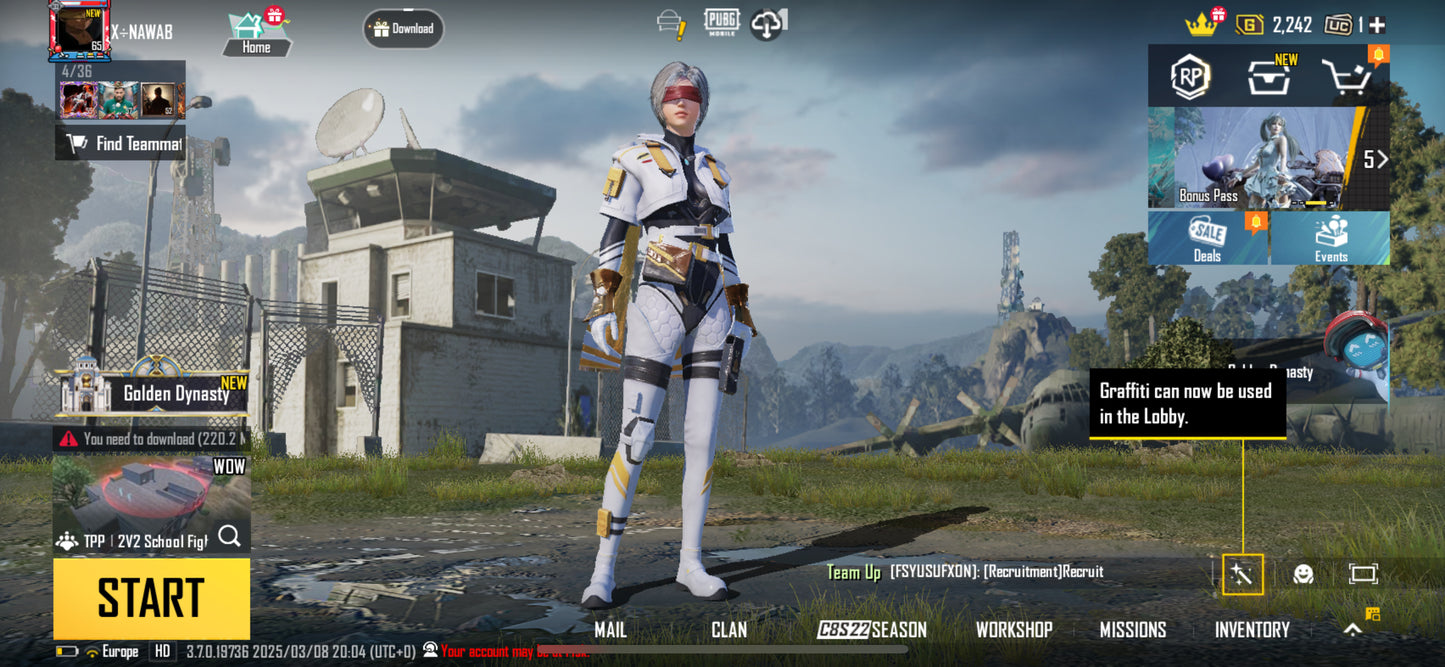 🎯 Level 65 🎯 UZI level 3 🎯 2x Gun lab 🎯 10+ Mythic 🎯 Pati Outfit 🚀 Best smurf account 🚀 No Glacier 🚀 No Fool 🚀 No Mummy 🚀