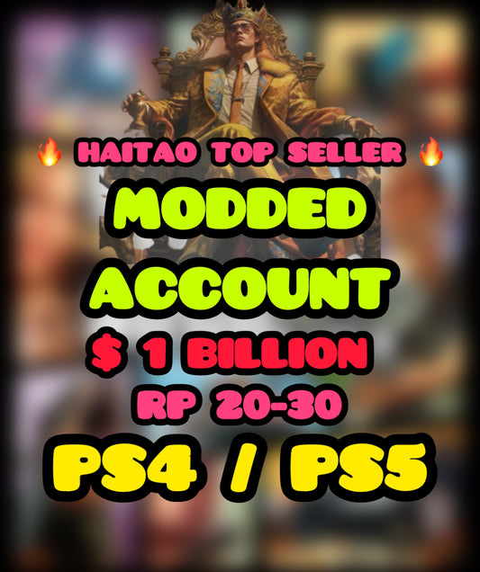 🏦 PS4 🏦 RP LvL 20-30 💵 1 Billion Cash + Cars Deluxe ( 1.000.000.000 ) 🚕 Full Access/Data Changeable 🦋 Instant Delivery