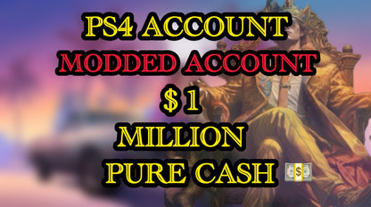 Buy GTA 5 PS4 Modded Account • $100M Pure Cash • Level 30 • Handcrafted • No Ban History