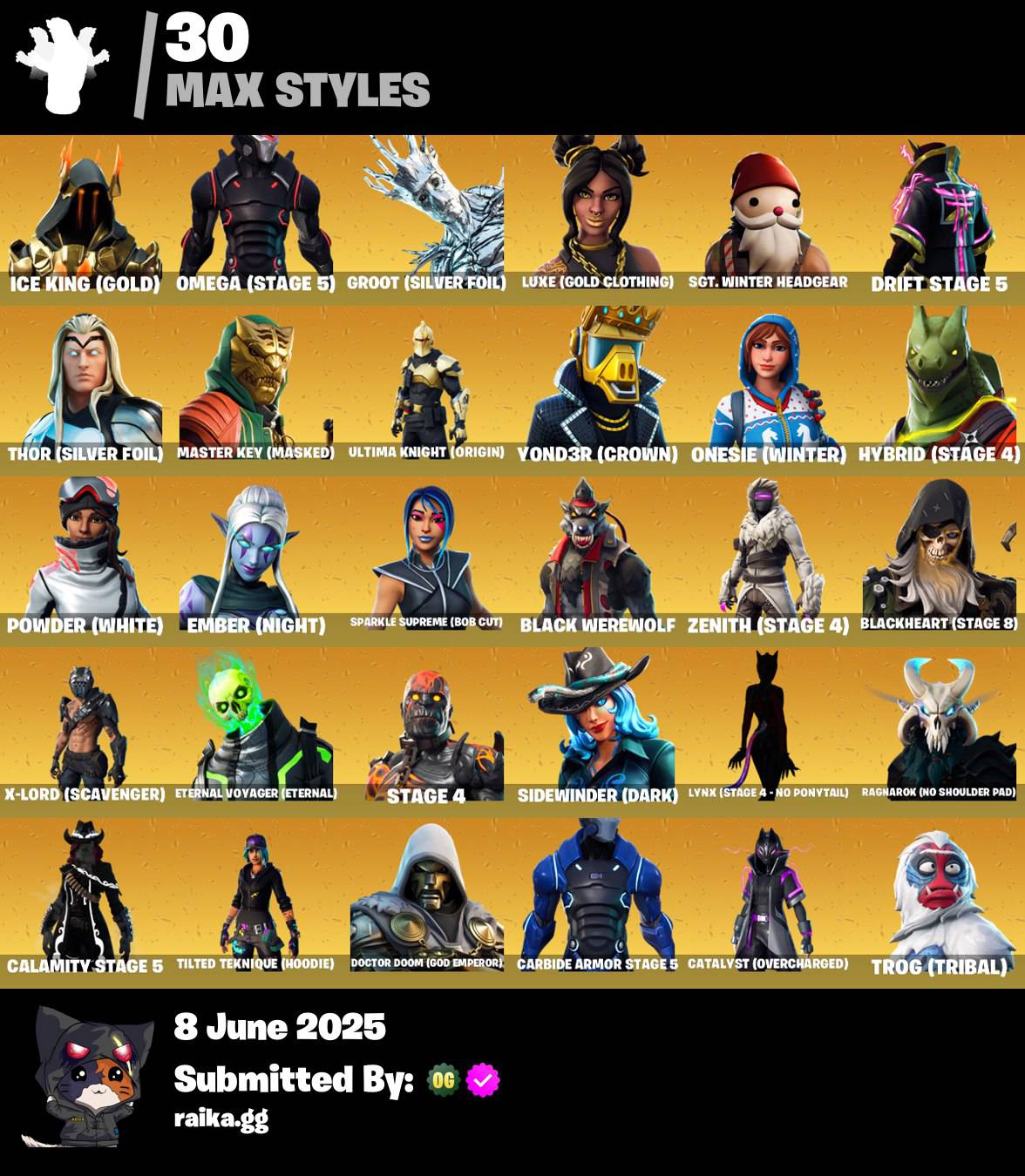⭐[PC/PSN/XBOX] 81 skins | EON | Travis Scott | Astro Jack | Reflex | Lynx | Omega (stage 5) |The Prisoner | Luxe | Enforcer | Ultima Knight | The Ice King | 350 VB