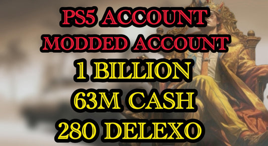 🛡️🌠 [PS5] 💰 1 Billion ( 65M Pure Cash + 280 Delexo ) | RP Rank 1-5 🏹 | GTA 5 Online Modded Account 🚁 | Instant Delivery 🏎️ | #T7N3B8J
