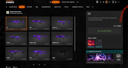 📀 BO6 & WZ4 | 🚧 33x Dark Matter Hand Leveled 9x Meta Guns Loadouts (Snipers , Fear1, C56,Kilo,Ladra,Lc10,KrigC,HDR) | 🪙 500+ Premium Camos | 🧱 Level 55 | 🧿 50 Ranked Wins | 🗺️ Crossplay: Steam • BNET • PSN • Xbox