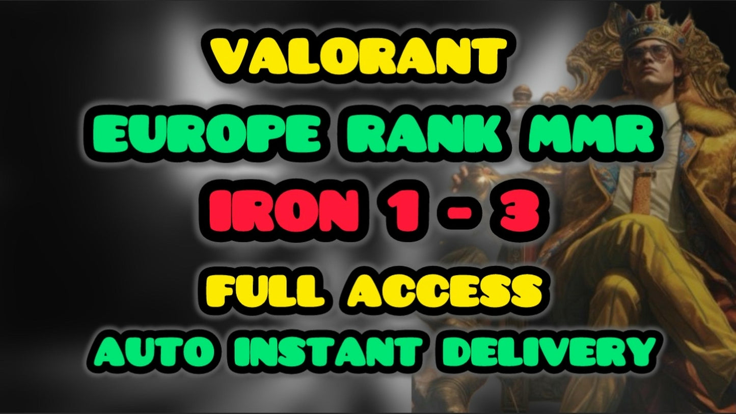 Buy Valorant EU Server  Iron 1 |  Latest Act |  Level 20 Activated |  Bonus Agents |  Email Transfer Access #XxJWy0