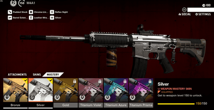 💎 Level 40+ | 🔓 All Weapons Unlocked | ☠️ DeadSEC Unlocked | 🌐 PC/XBOX/PS | ✋ Hand Leveled | 🎯 Ranked Ready | ✅ SILVER Camo (M4A1) | 📊 87% Challenges Completed | #X9T4R7K