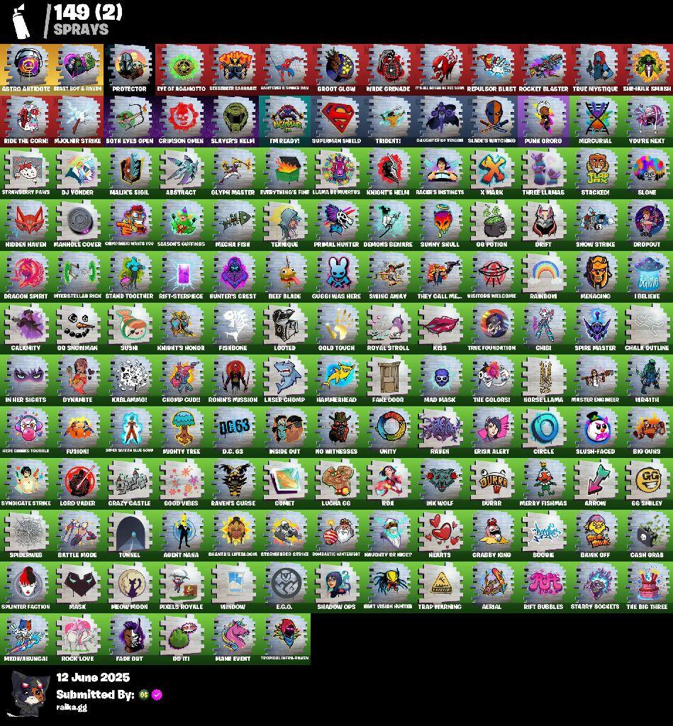 ? 124 SKINS ? Blue Team Leader ✨ Gold Midas ? Gold Brutus ✨ Cloud Striker ? Blue Striker ✨ Eternal Knight ? Ronin ✨ Kymera ✨ Menace ? 1050 VB