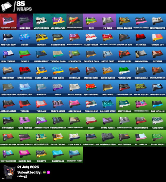 🔥[PC/PSN/XBOX]🔥 91 skins 🔥 Take The L 🔥 End Zone 🔥 Zenith 🔥 Dire 🔥 Hybrid 🔥 Drift 🔥 Blackheart 🔥The Visitor 🔥 Ragnarok 🔥 Son Goku 🔥 Lynx 🔥 Shogun 🔥 A.I.M. 🔥 500 VB