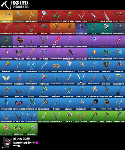 ? 89 skins ? Candy Axe | Hot Marat | Take The Elf | Spectra Knight | Eternal Knight | Blackheart | Renzo the Destroyer | Omegarok | Fade | Ronin | 450 VB