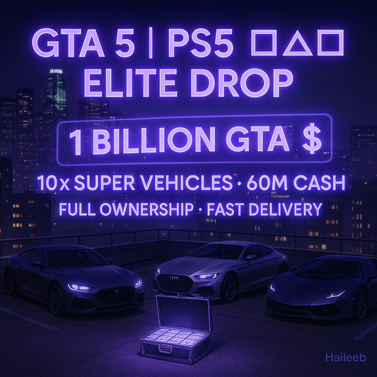 🧩 PS5 🌳 1 Billion Total ( 60million Pure Cash + Cars ) 🦜10x SuperCars✔ GTA 5 Top-tier Account ⚡ Undefeated Login ⚡ Speed Surge Mode 🚀 Ready, Set, Go! #6zyxBL