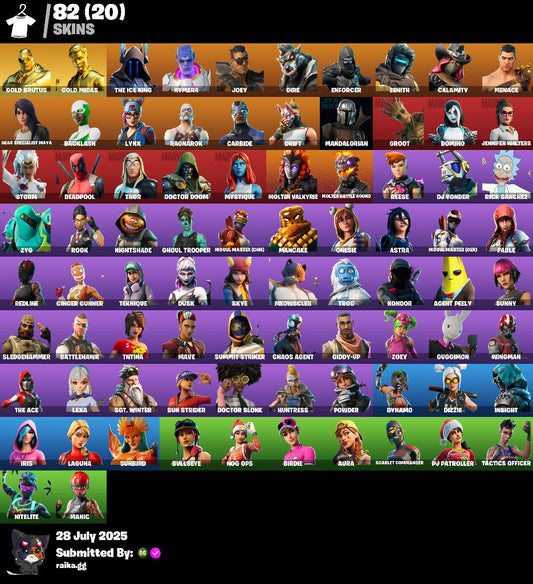84 SKINS | GOLD MIDAS | GOLD BRUTUS | FNCS HOLOFLAIR | CANDY AXE | TAKE THE ELF |HOT MARAT | ORANGE JUSTICE | POINT IT OUT | VERVE