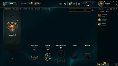 💝 Season 15 💝 NA 💝 IRON IV 0LP 💝 BE 49,000 💝 Champions 20 💝 5x Skin Shards 💝 0W/ 1L Placements 💝 North America 💝 Season 15 Split 3 Ready 💝 Handmade 💝 #VM17dU
