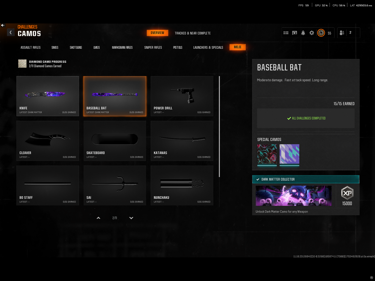 📀 BO6 + WZ4 | ✨ 33x Dark Matter Skins | 🎯 9x META Loadouts (Sniper, Fear1, Krig C, LC10...) 🧱 Level 55 | 🧿 50 Wins Secured | 🎮 Crossplay Ready: Steam • BNET • PSN • Xbox #DvRduK