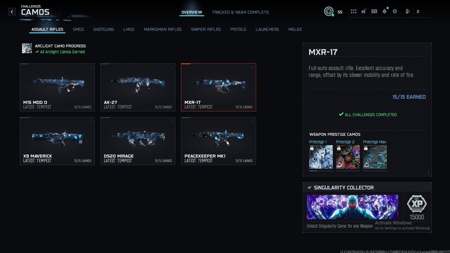 BO7 Singularity Camo Hand Unlock Service (Final MP Mastery) | Tempest, Arclight l 100% Safe