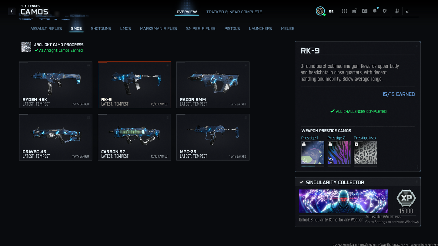 BO7 Singularity Camo Hand Unlock Service (Final MP Mastery) | Tempest, Arclight l 100% Safe