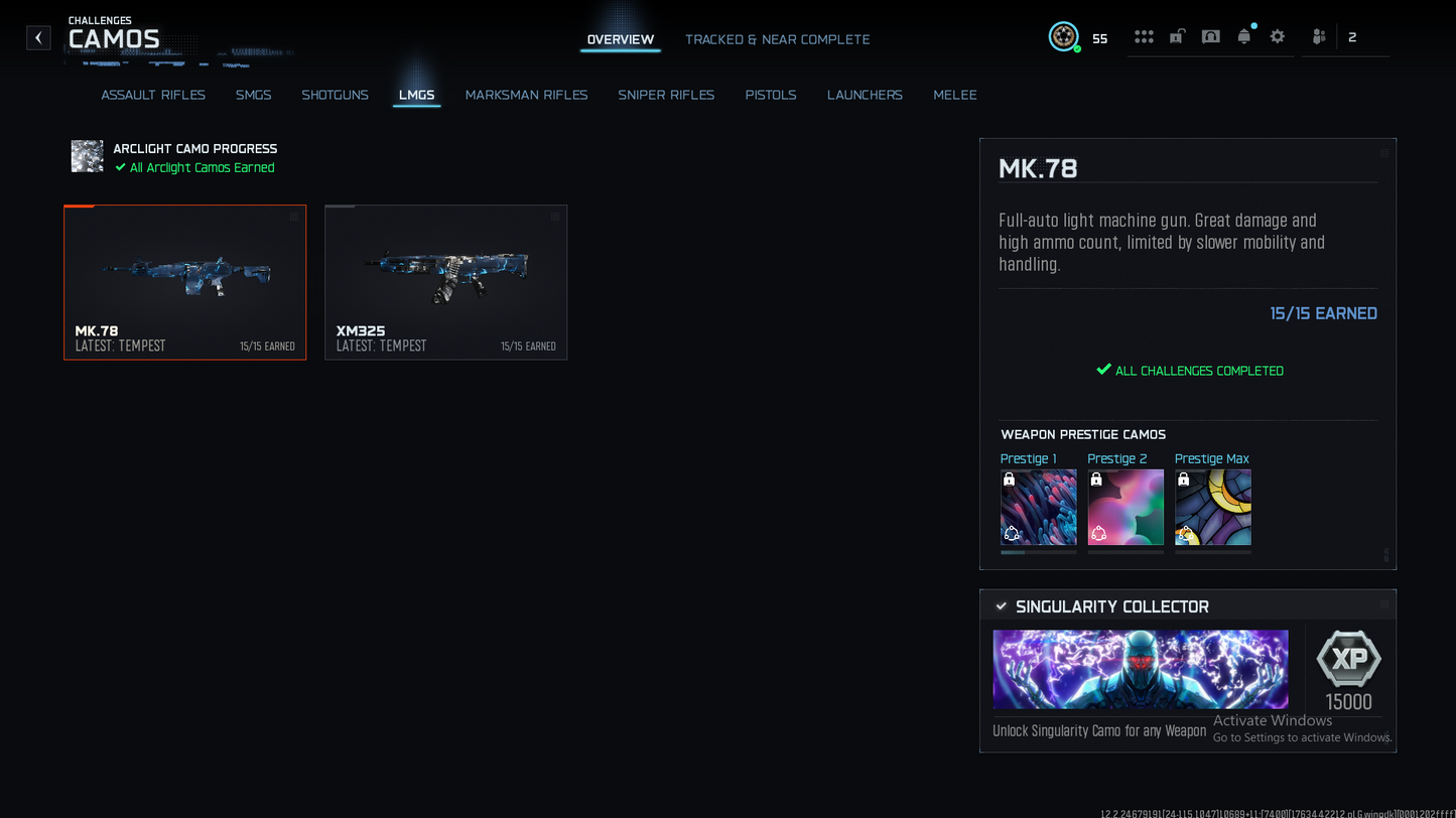 BO7 Singularity Camo Hand Unlock Service (Final MP Mastery) | Tempest, Arclight l 100% Safe