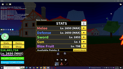 [Blox Fruits] | ⚡ Level 2650 | 🌌 Gravity (Unused) | 👊 Godhuman | 🍀 Random Luck (CDK + SOUL) | ⚠️ Unverified | #H8J3M6V